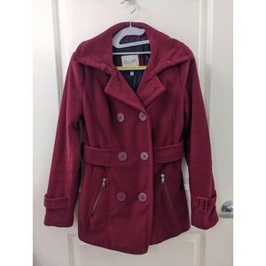 Delia's burgundy peacoat
